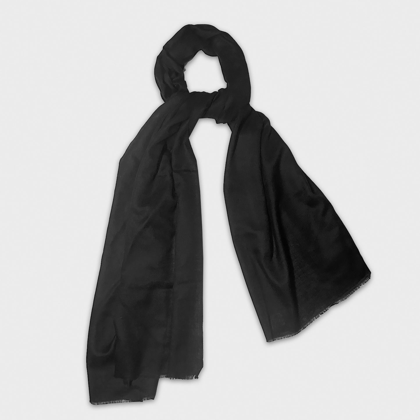 Black Scarf 100% Cashmere Made in Italy