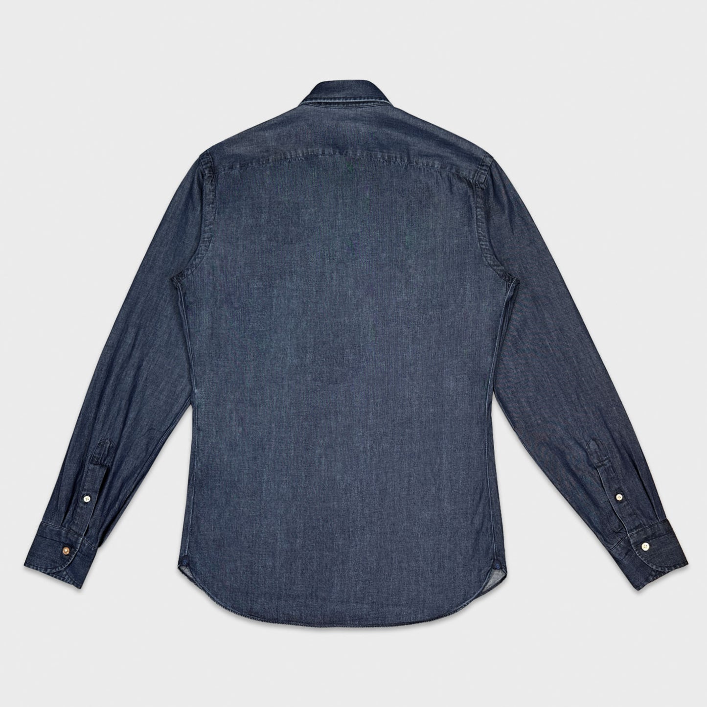 Borriello Dark Blue Classic Denim Shirt-Wools Boutique Uomo