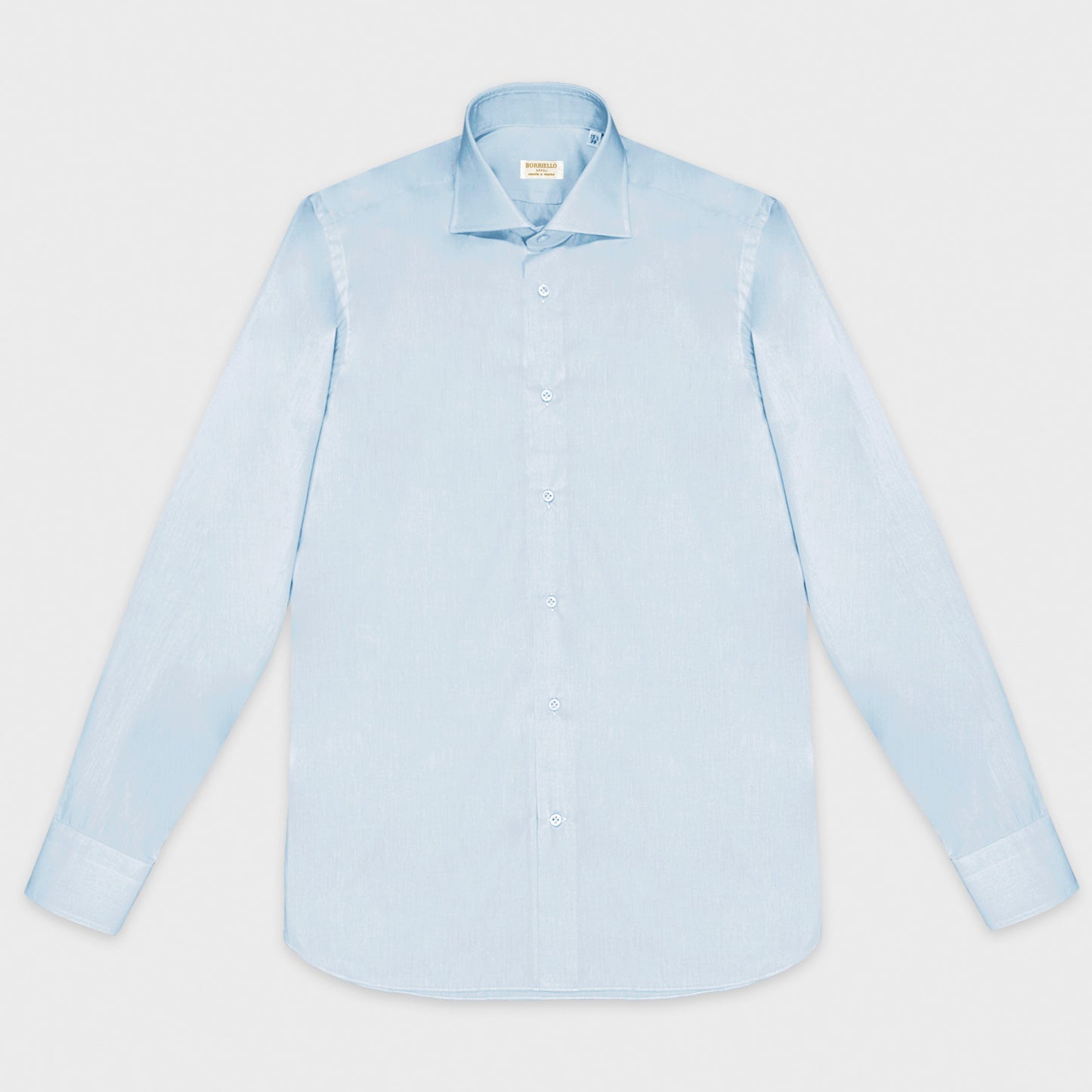Borriello Light Blue Shirt Popeline Cotton-Wools Boutique Uomo