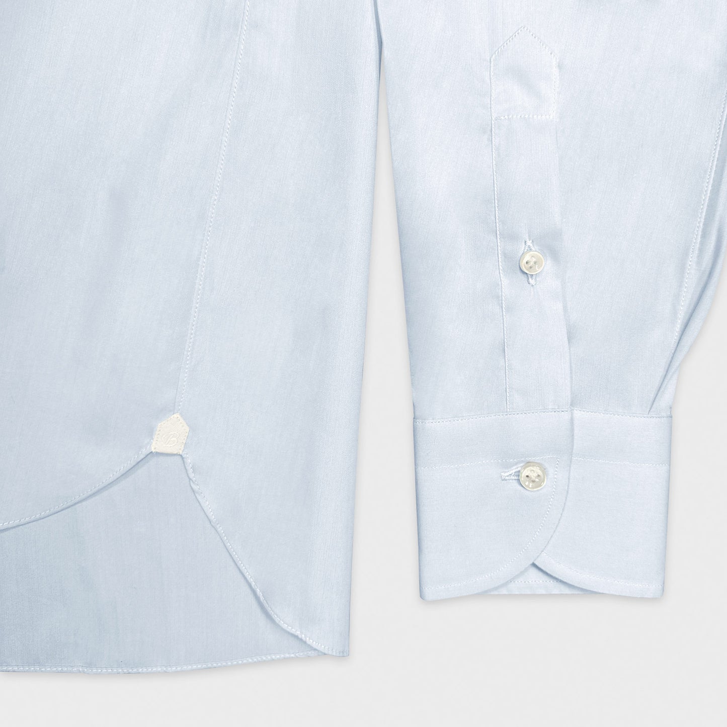 Borriello Light Blue Shirt Popeline Cotton-Wools Boutique Uomo