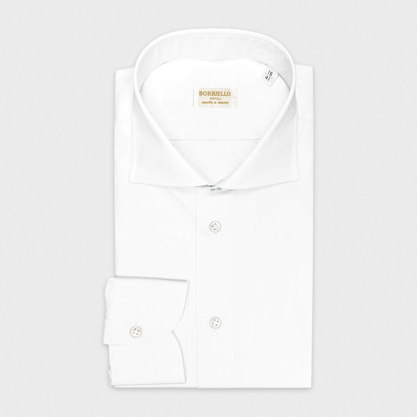 White Shirt Popeline Cotton Hand Made In Italy Borriello . The essence in the mens wardrobe is the hand made in Italy popeline cotton white shirt Borriello Napoli, men's store in Geneva for men's white shirts