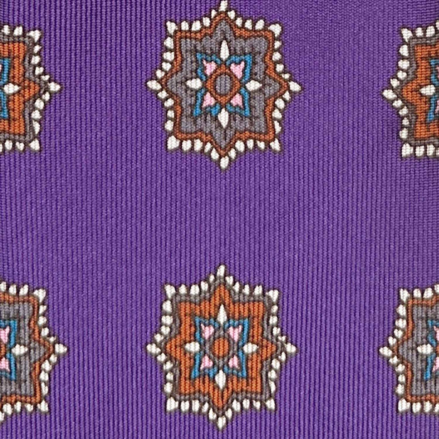 Violet Silk Tie Elegant Medallion Pattern Shop Now Geneva.