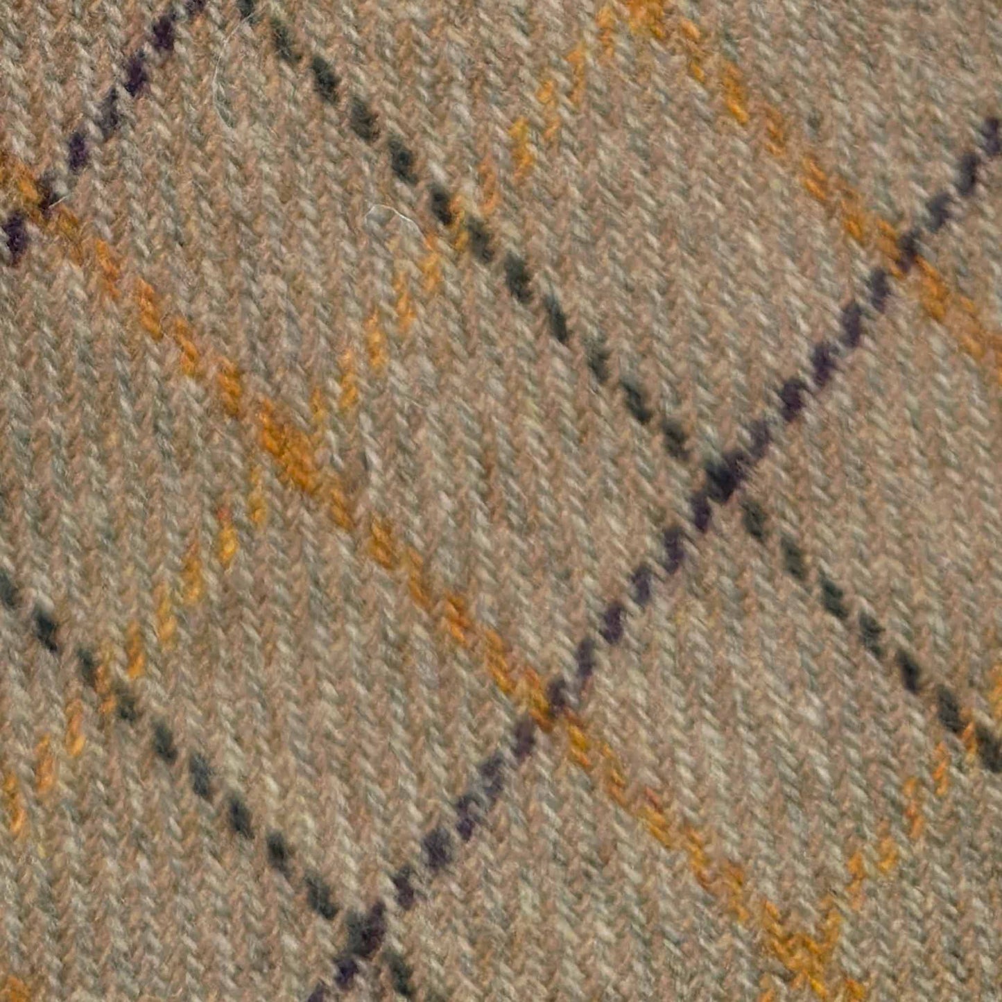 Camel Wool Tie Hand Made in Italy Classic Checked Pattern