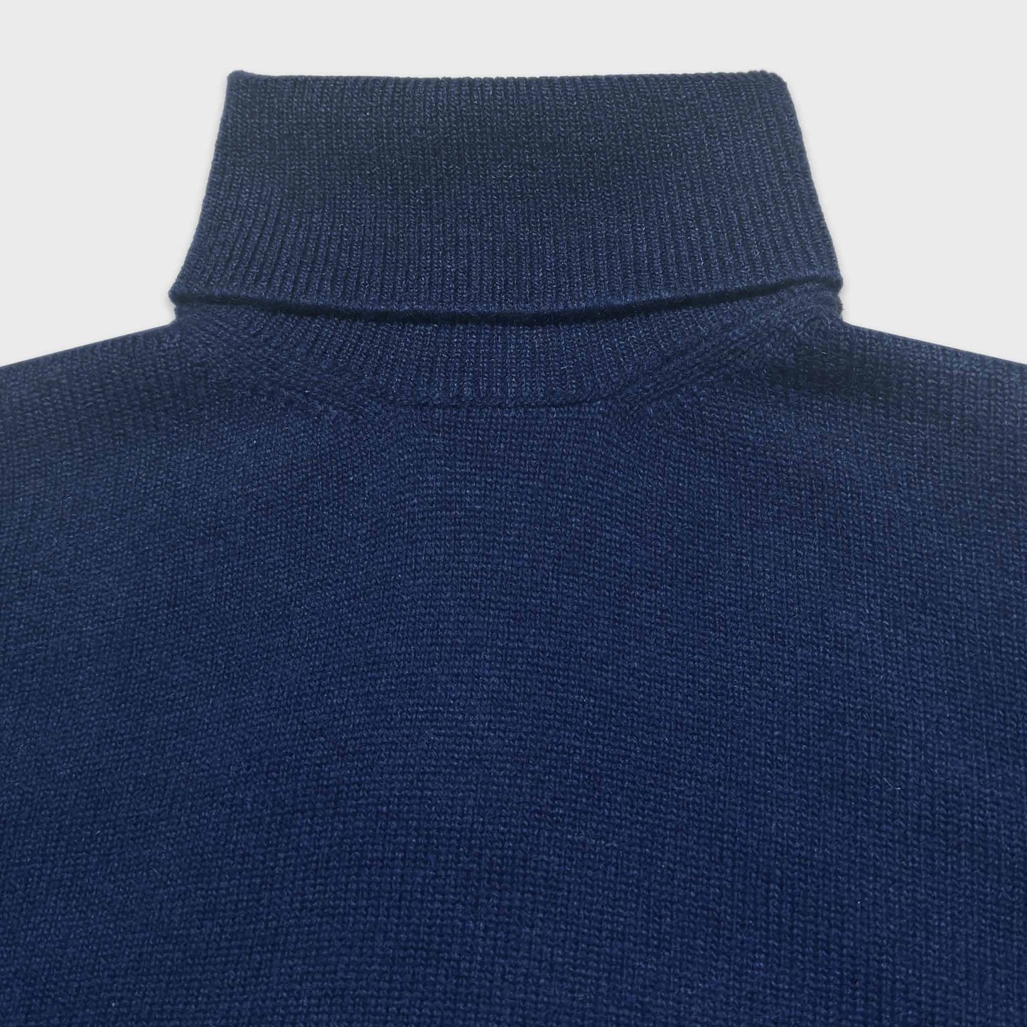 Cobalt Blue Turtleneck Wool Cashmere Sweater Doriani