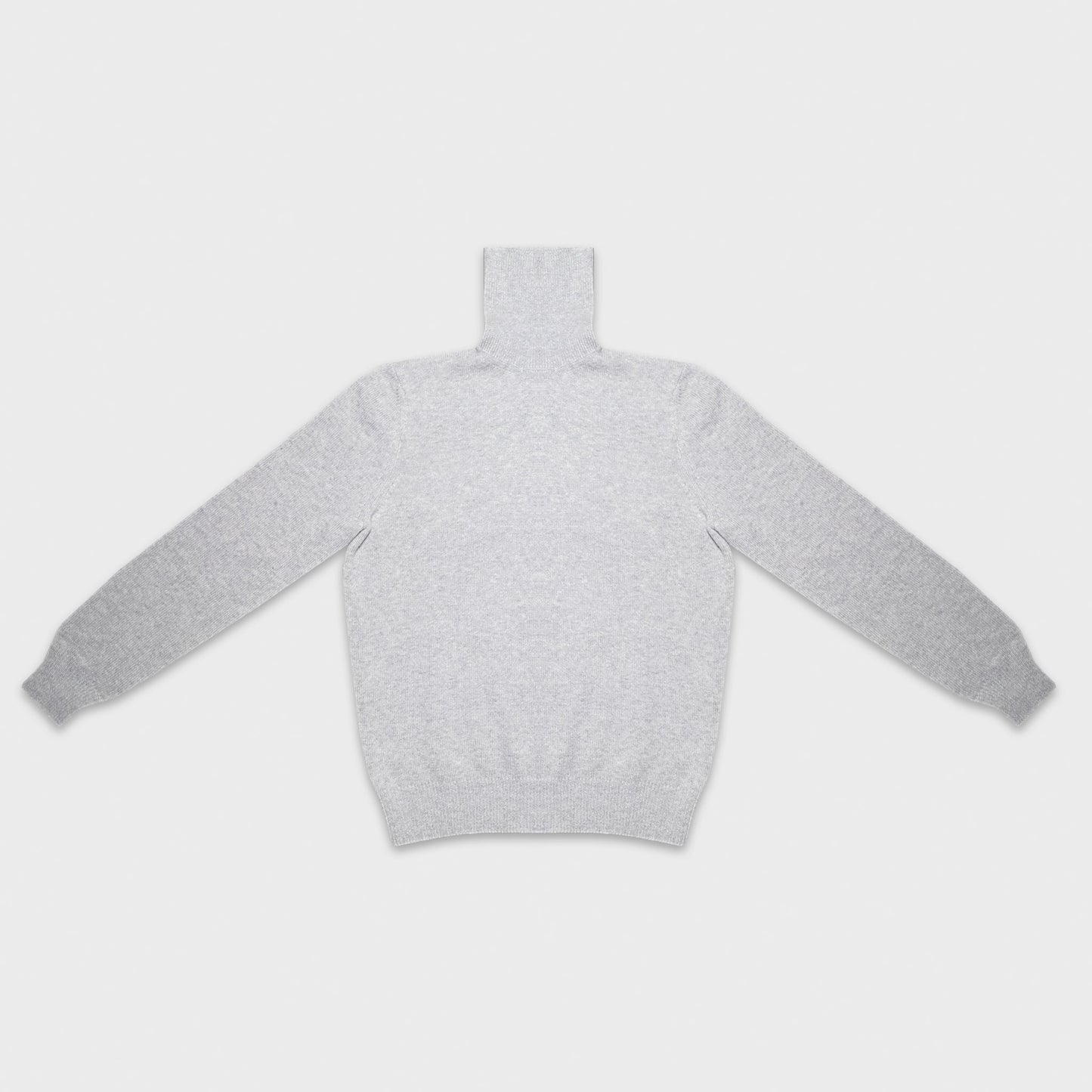 Pull col roulé en laine et cachemire gris perle Doriani