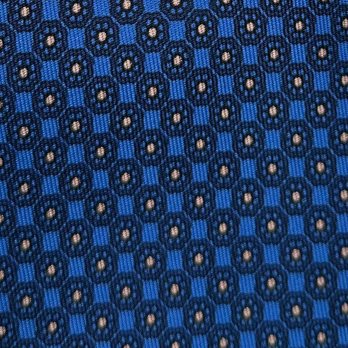 Tailoring Cobalt Blue Silk Tie Classic Micro Floral Fantasy Pattern