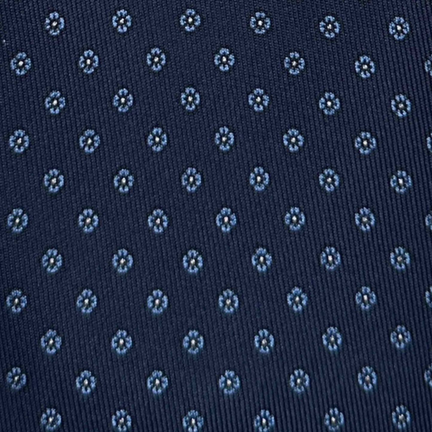 Bluewood Silk Tie Classic Micro Floral Fantasy Pattern