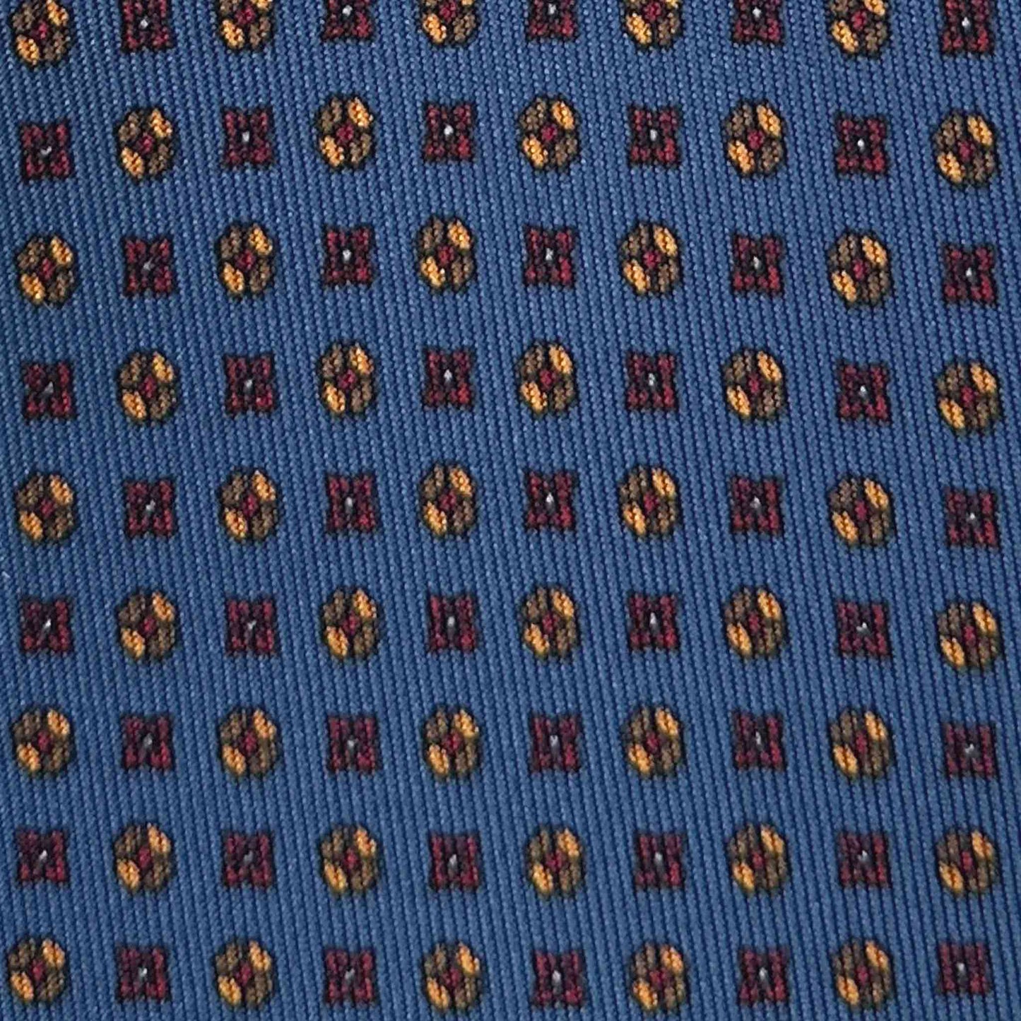 Sartorial Sky Blue Silk Tie Formal Micro Fantasy Pattern Shop in Wools Boutique Uomo Geneva