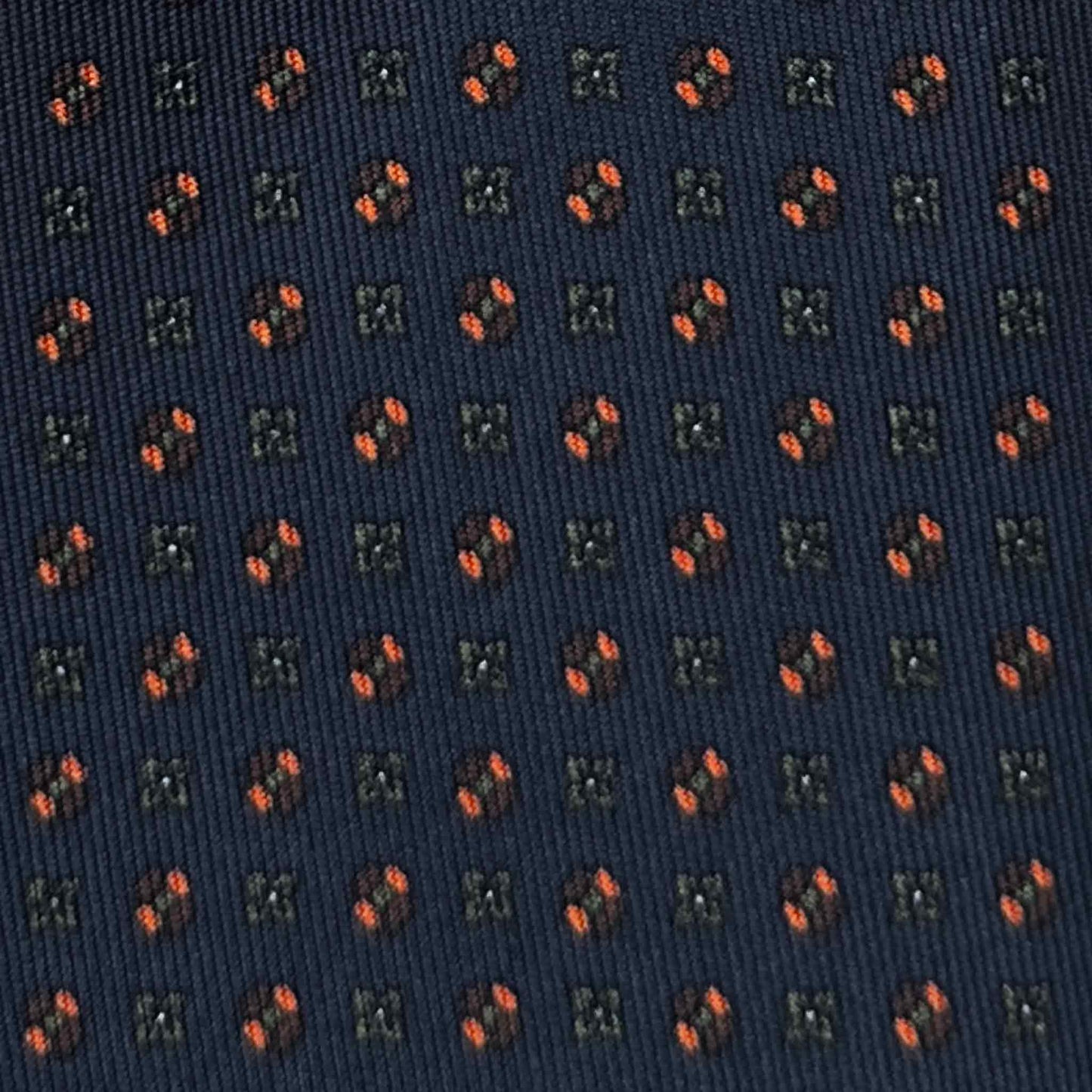 Tailored Navy Blue Silk Tie Formal Micro Fantasy Pattern Shop in Wools Boutique Uomo Geneva