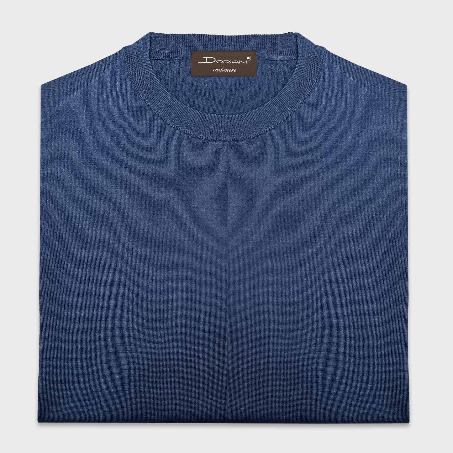 Cerulean Blue Wool Silk Cashmere Sweater shop Doriani cashmere in Wools Boutique Uomo Geneva