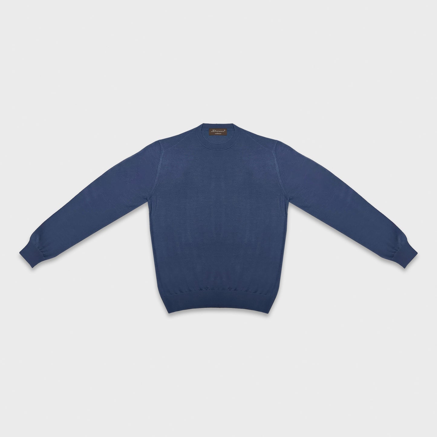 Cerulean Blue Wool Silk Cashmere Sweater shop Doriani cashmere in Wools Boutique Uomo Geneva