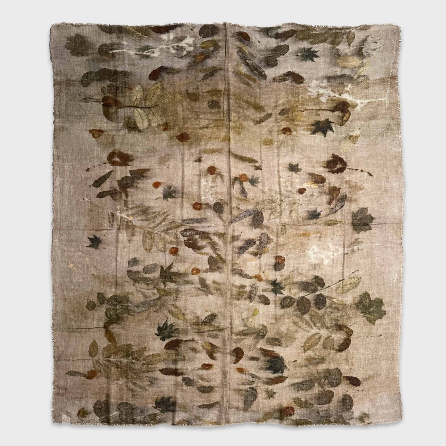 Natural Autumn Leaves Wool Cashmere Scarf Shop Geneva. Unique scarf with an refined natural pattern, made in Italy scarves