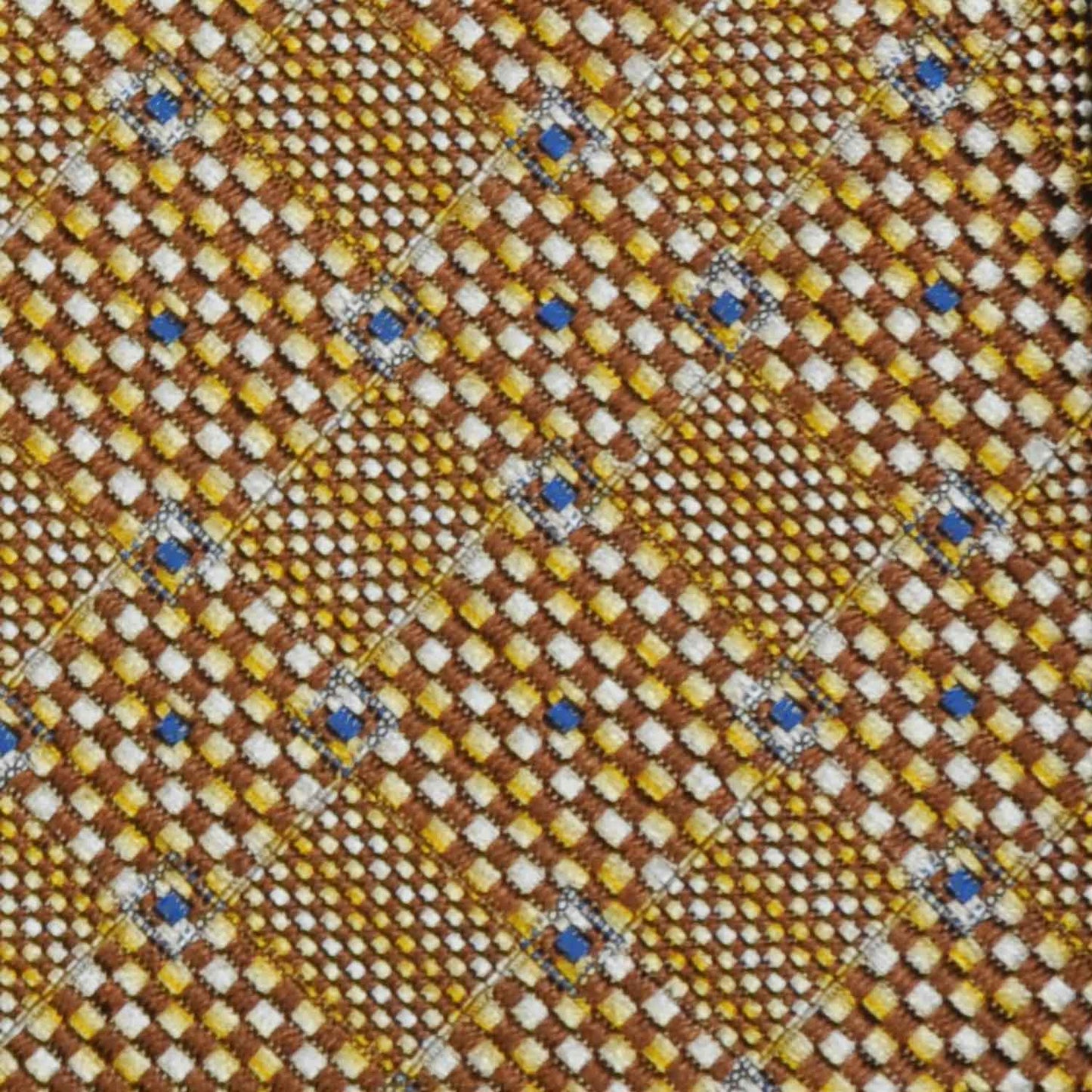 Yellow Gold Canvas Texture Silk Tie