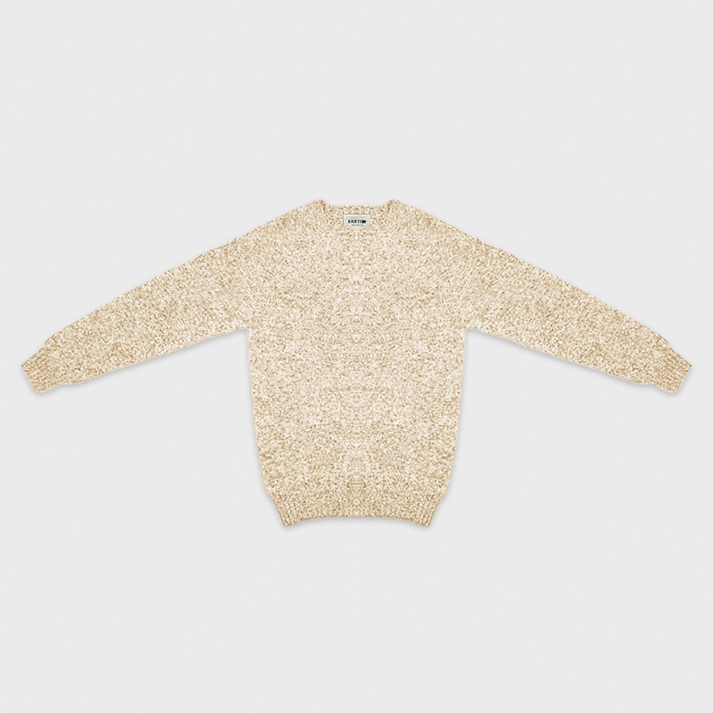 Shetland wool sweater made in Scotland by Barto, available at men's clothing boutique switzerland, ribbed collar, raglan sleeves, warm unisex crewneck sweater