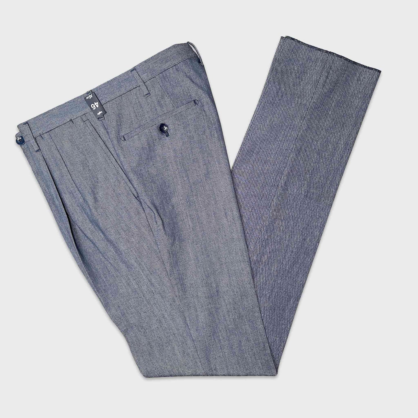 Men's Classic Double Pleated Jeans Rota Tailoring Pants