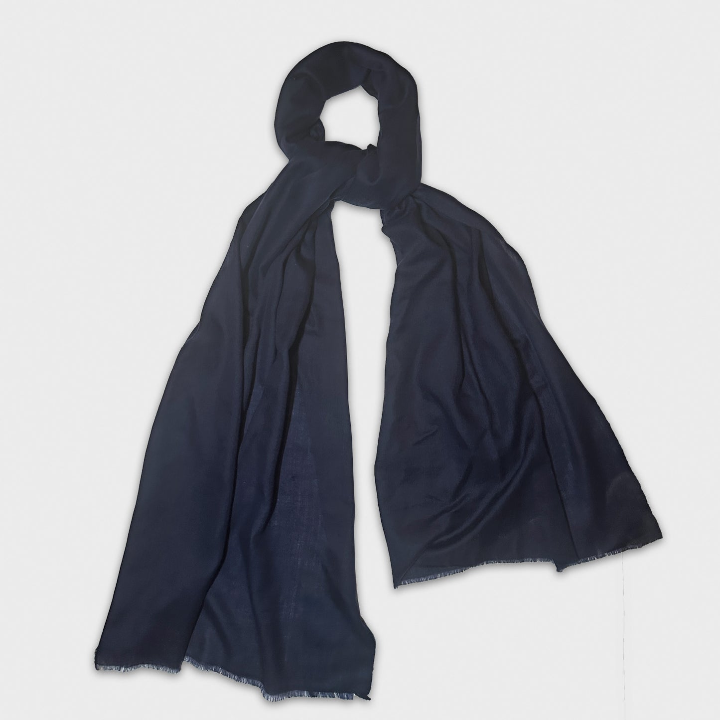 Navy Blue Cashmere Scarf Made in Italy