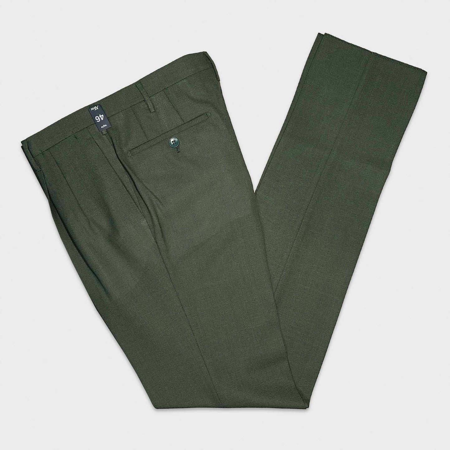 Men's elegant army green color Rota trousers buy on Wool Boutique Uomo Genève