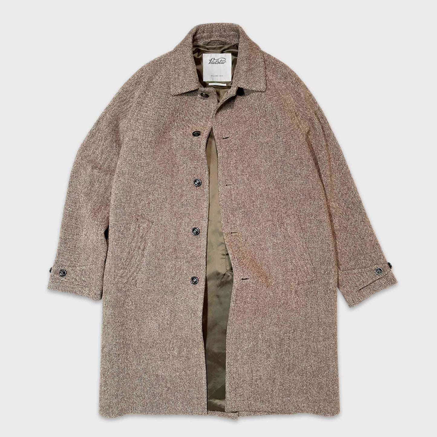 Valstar boutique in Geneva mens coat Broken Twill Virgin Wool Tobacco Brown