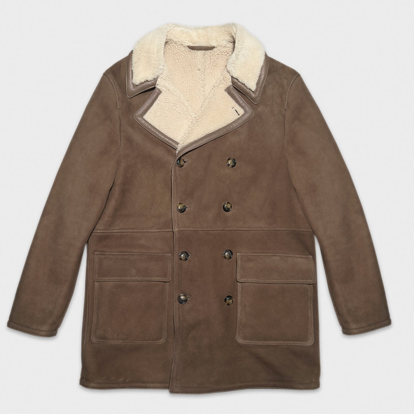 Walnut Brown Lamb Shearling Peacoat Valstar Shop in Geneva