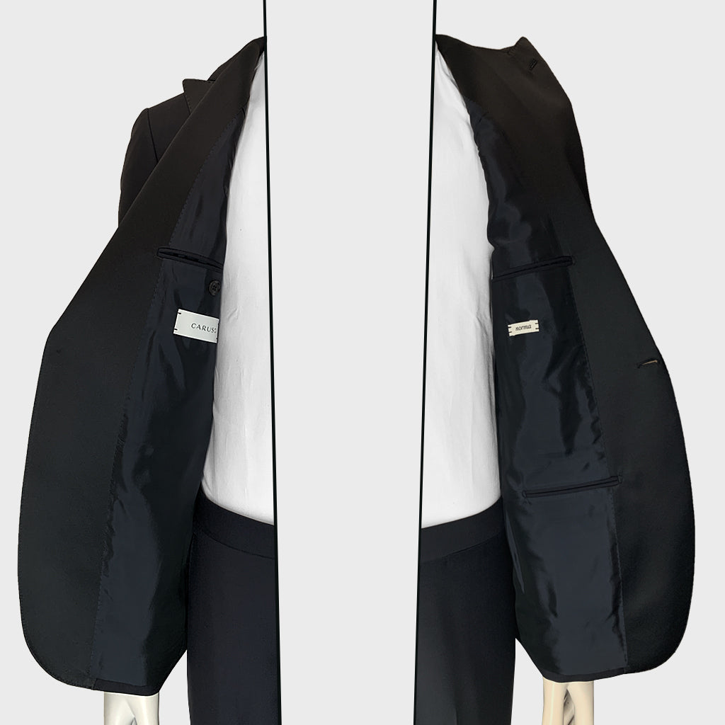 Caruso Men's Smoking Suit Tuxedo Dark Blue-Wools Boutique Uomo