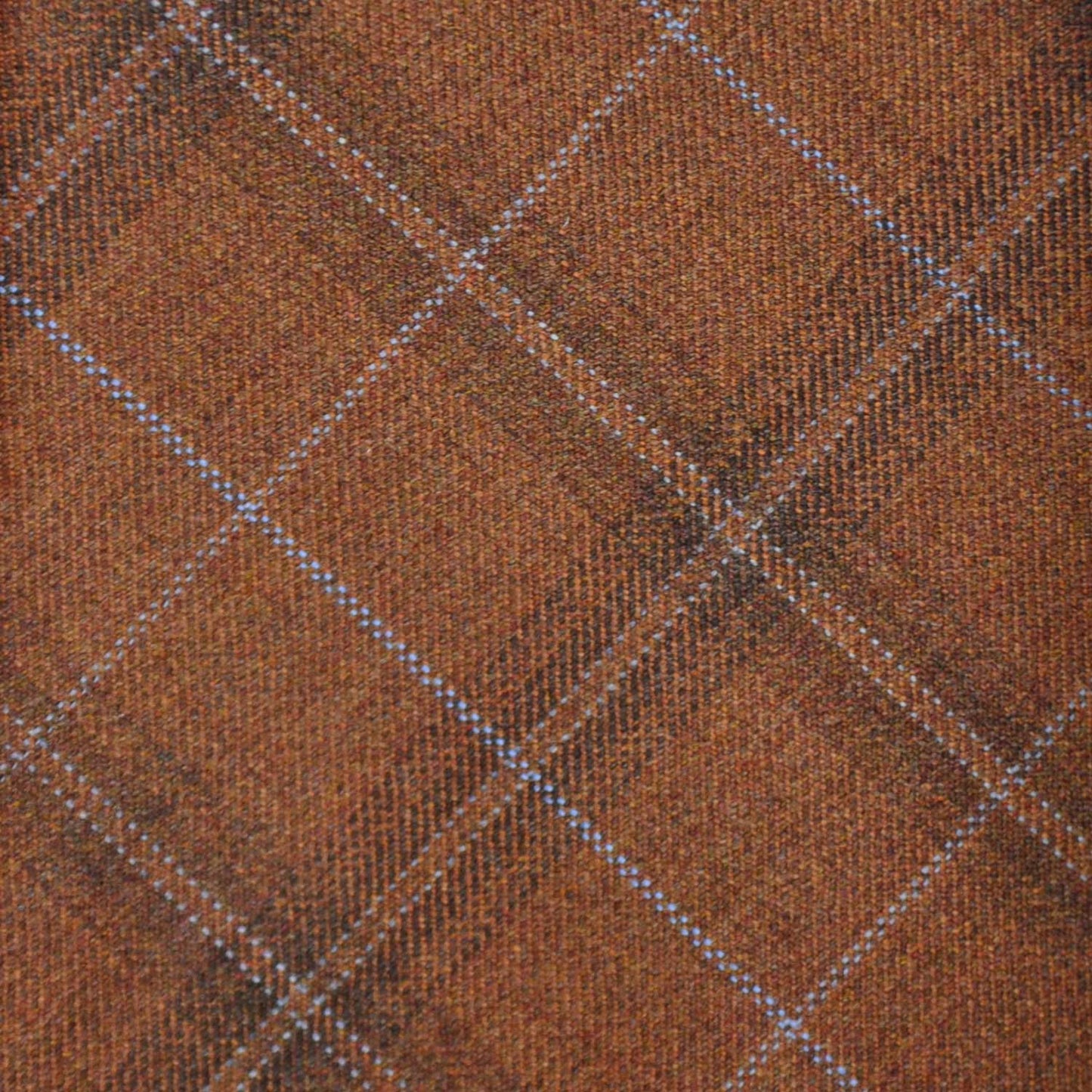 F.Marino Checked Wool Tie 3 Folds Rust-Wools Boutique Uomo