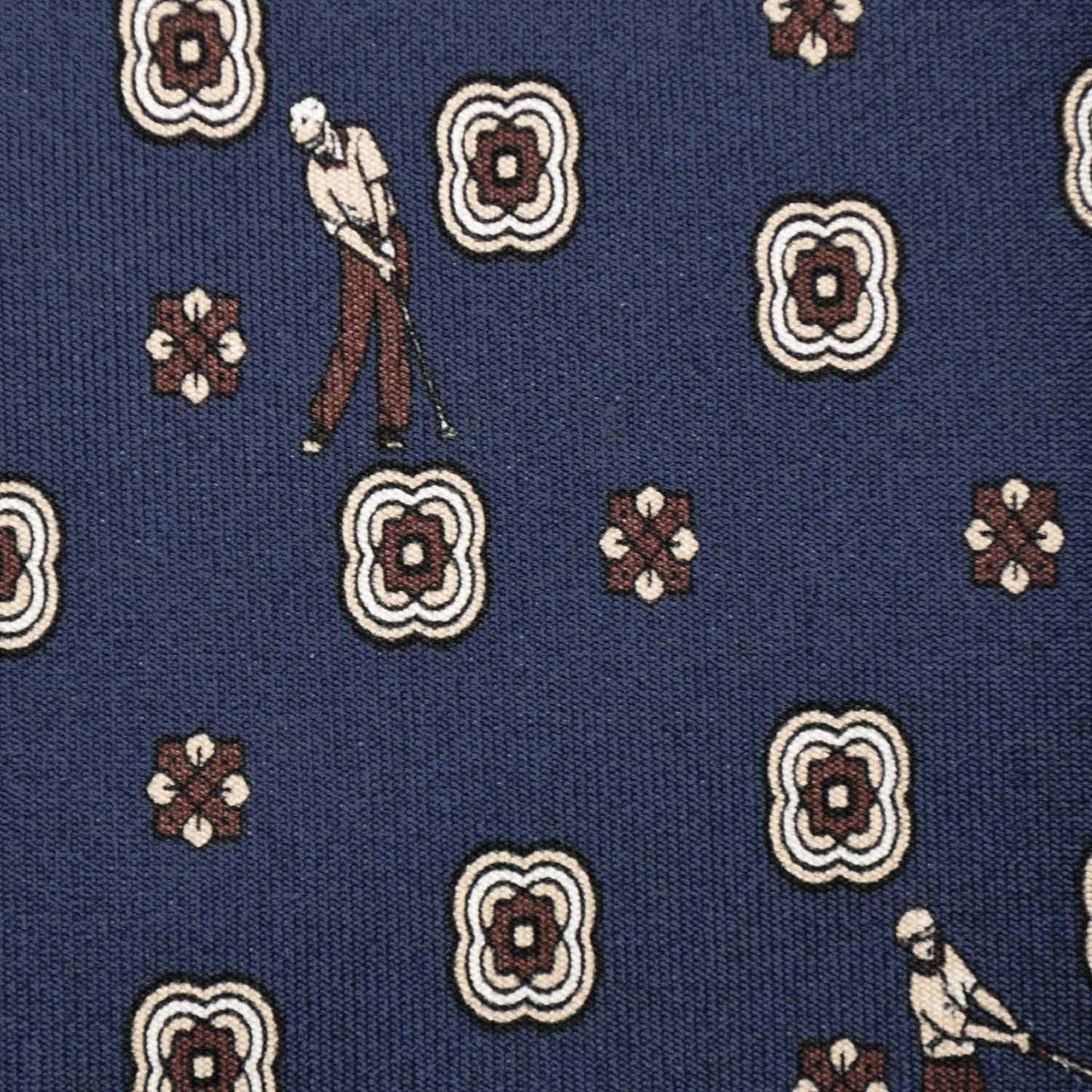 F.Marino Silk Tie 3 Folds Golf Blue-Wools Boutique Uomo