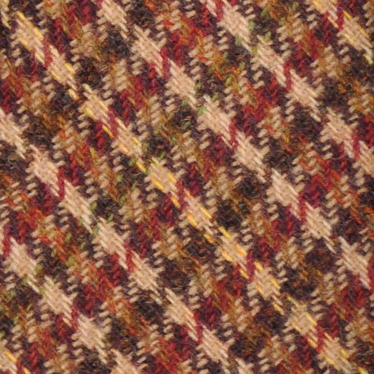 F.Marino Checks Tweed Tie 3 Folds Cherry-Wools Boutique Uomo