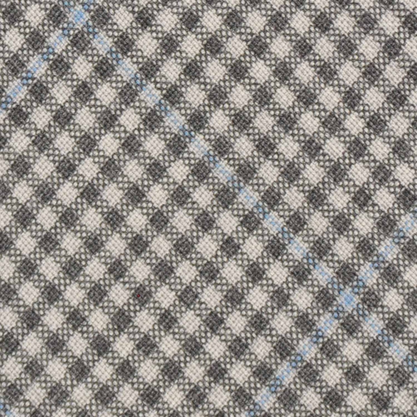 F.Marino Checks Wool Tie 3 Folds Grey-Wools Boutique Uomo