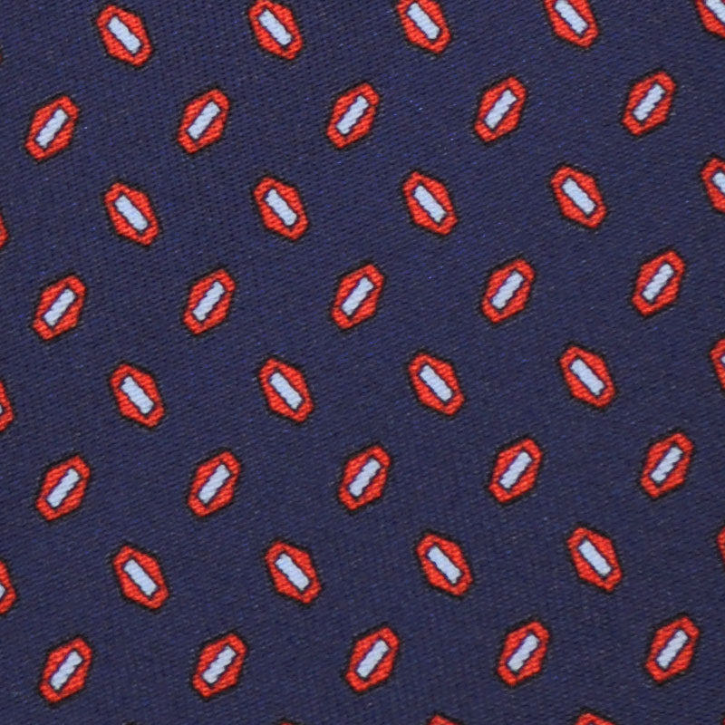 F.Marino Handmade Silk Tie 3-Fold Fantasy Micro Geometry-Wools Boutique Uomo