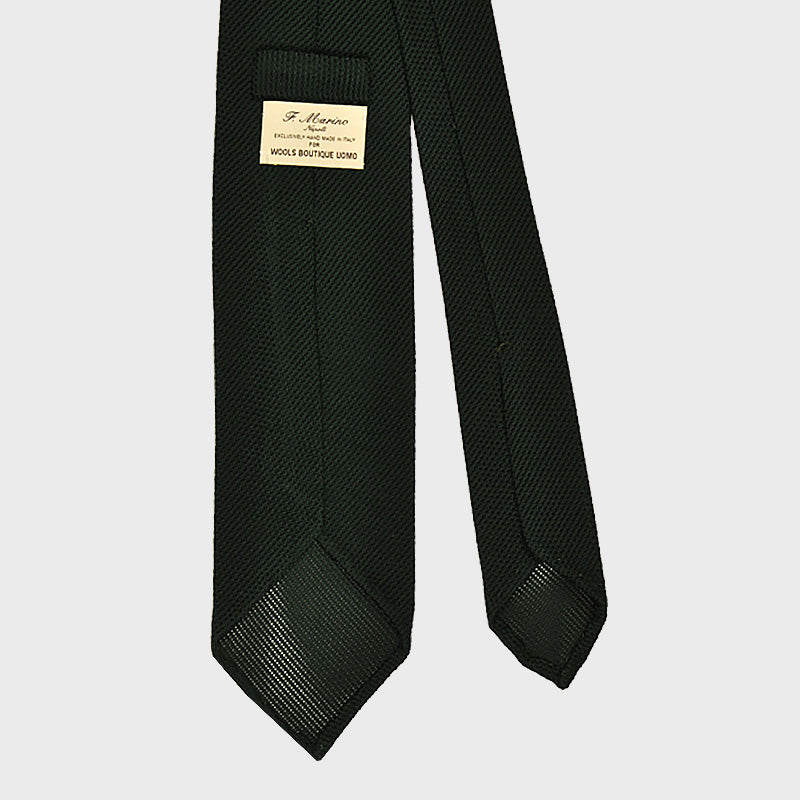 F.Marino Handmade Grenadine Silk Tie 3-Fold Green-Wools Boutique Uomo