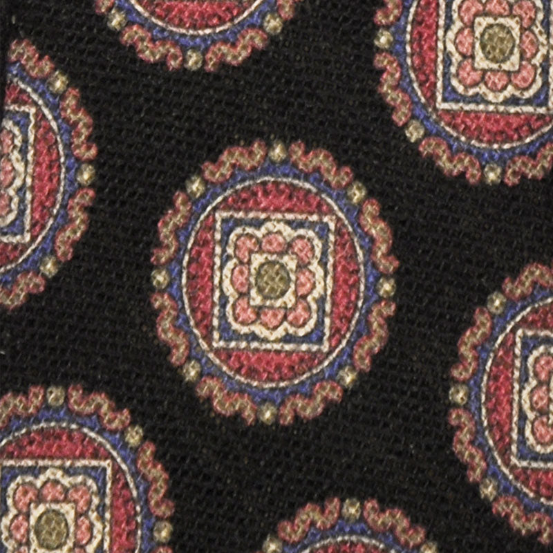 F.Marino Handmade Tie 3-Fold Silk Cotton | Graphite-Wools Boutique Uomo