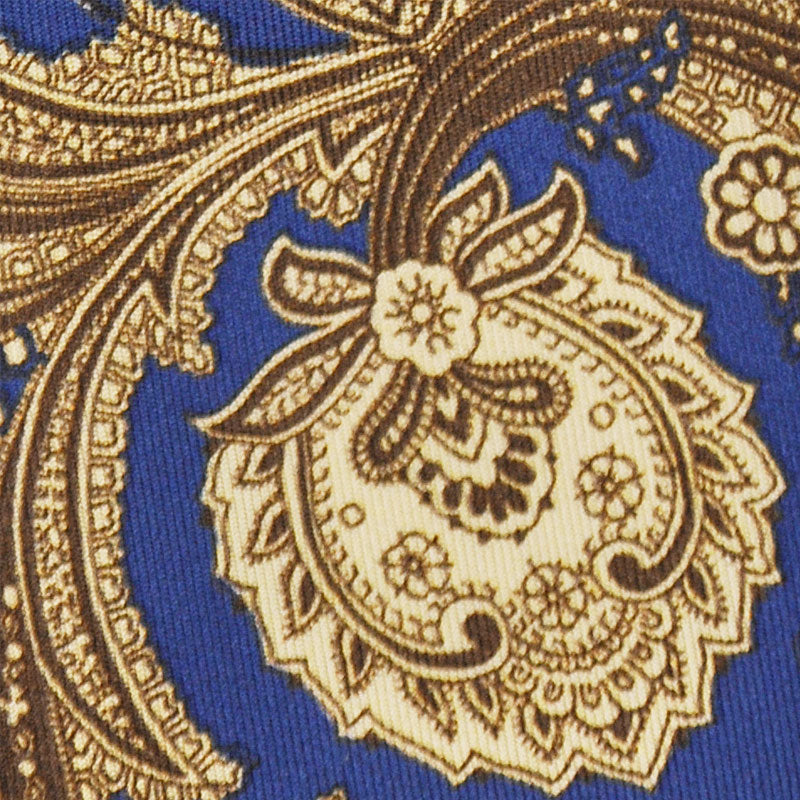 F.Marino Handmade Silk Tie 3-Fold Liberty | Persian Blue-Wools Boutique Uomo