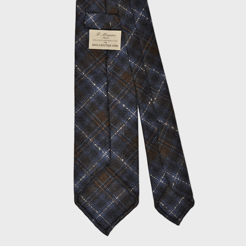F.Marino Handmade Tie 3-Fold Holland&Sherry Wool Prince of Wales-Wools Boutique Uomo