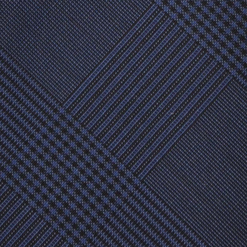 F.Marino Handmade Wool Tie 3 Folds Prince of Wales Blue-Wools Boutique Uomo