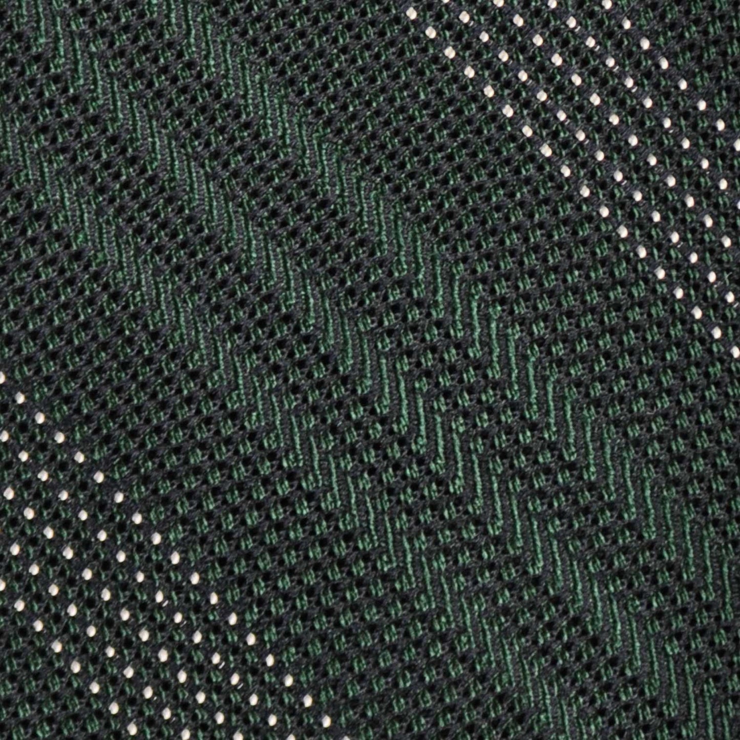 F.Marino Regimental Tie Grenadine Silk 3 Folds Micro Pois Green-Wools Boutique Uomo