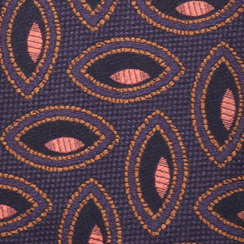 F.Marino Silk Tie 3 Folds Pink Eyes-Wools Boutique Uomo