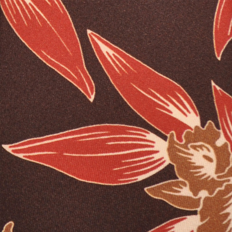 F.Marino Hawaiian Silk Tie 3 Folds Brown-Wools Boutique Uomo