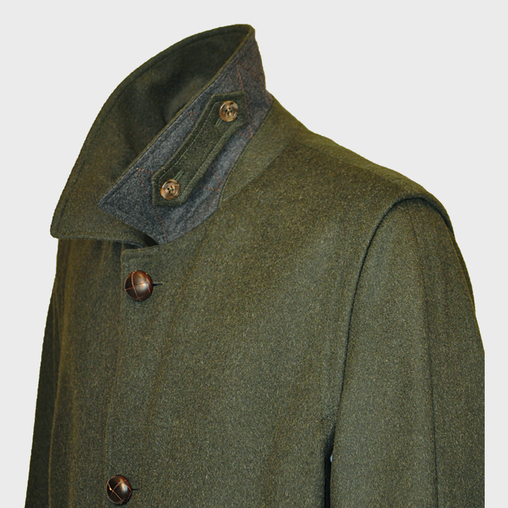 Schneiders Men's Loden Coat Hubertus Oliv Green-Wools Boutique Uomo