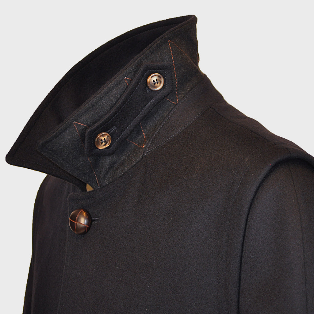 Schneiders Men's Loden Coat Hubertus Navy Blue-Wools Boutique Uomo