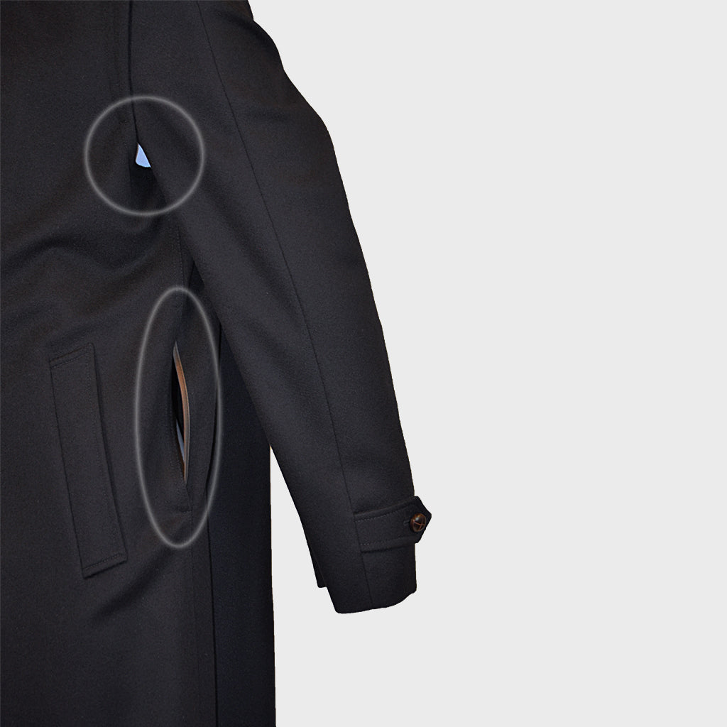 Schneiders Men's Loden Coat Hubertus Navy Blue-Wools Boutique Uomo