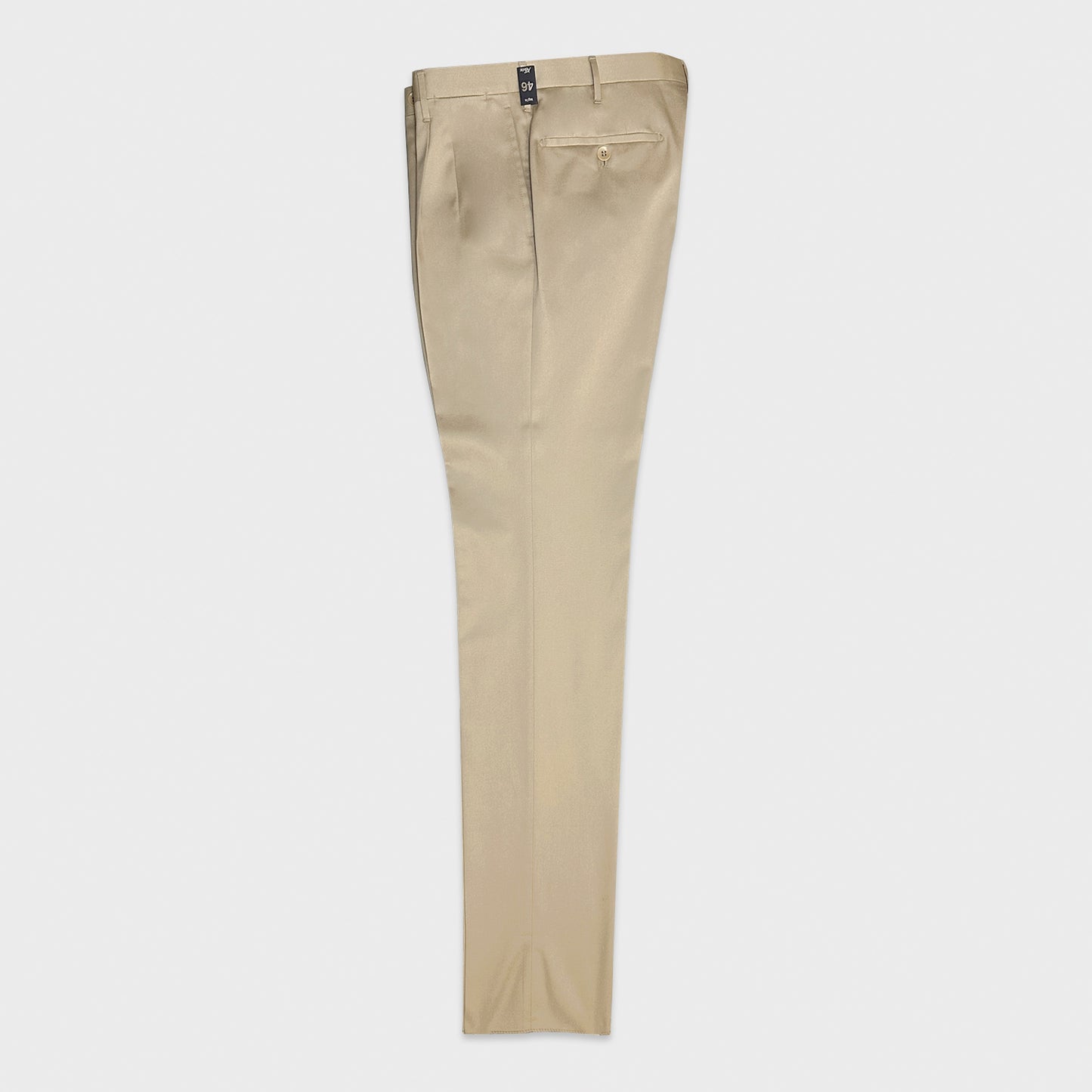 Rota Men's Trousers Double Pleats Cotton Twill Beige-Wools Boutique Uomo
