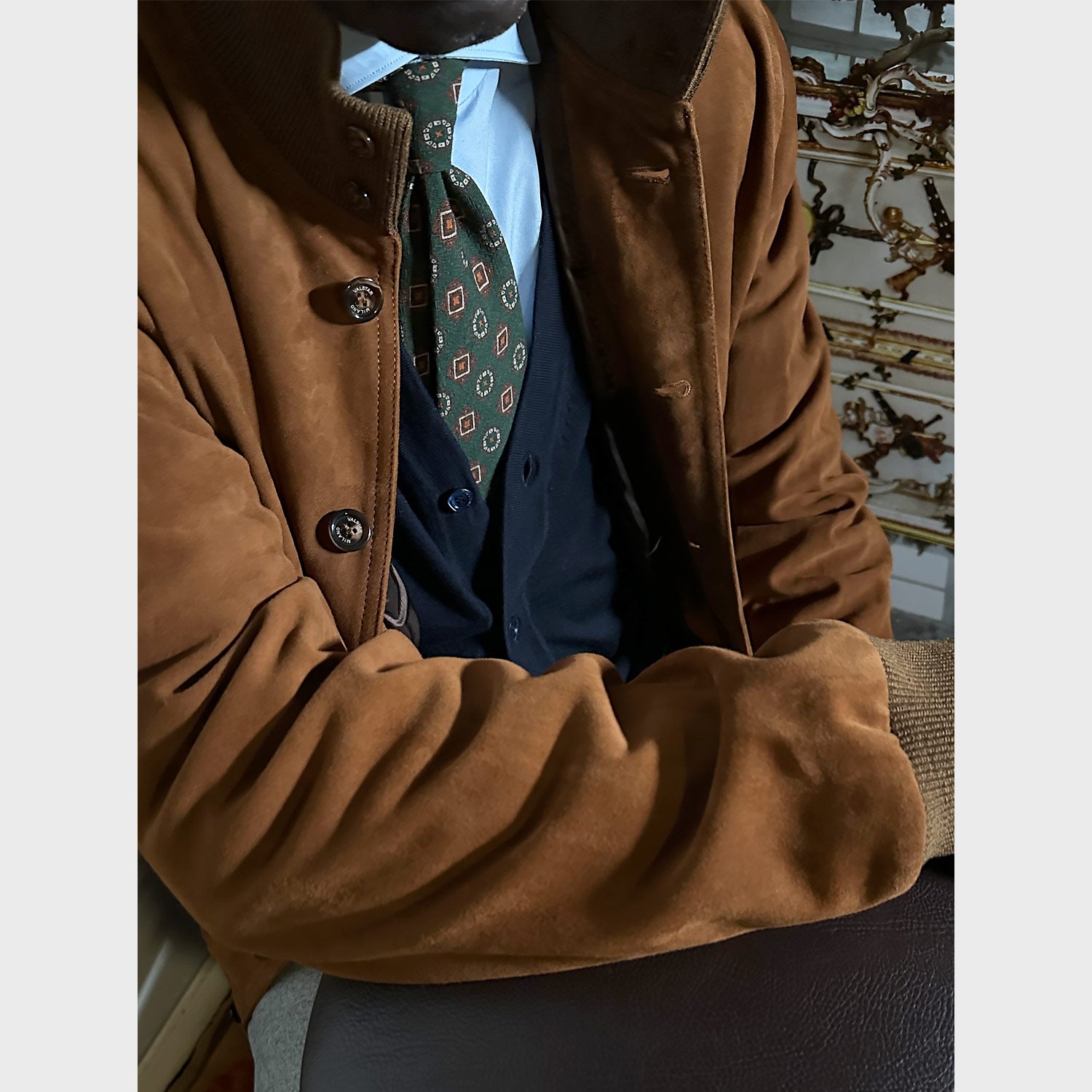 Valstar Valstarino Suede Jacket Greige at CareOfCarl.com A0700
