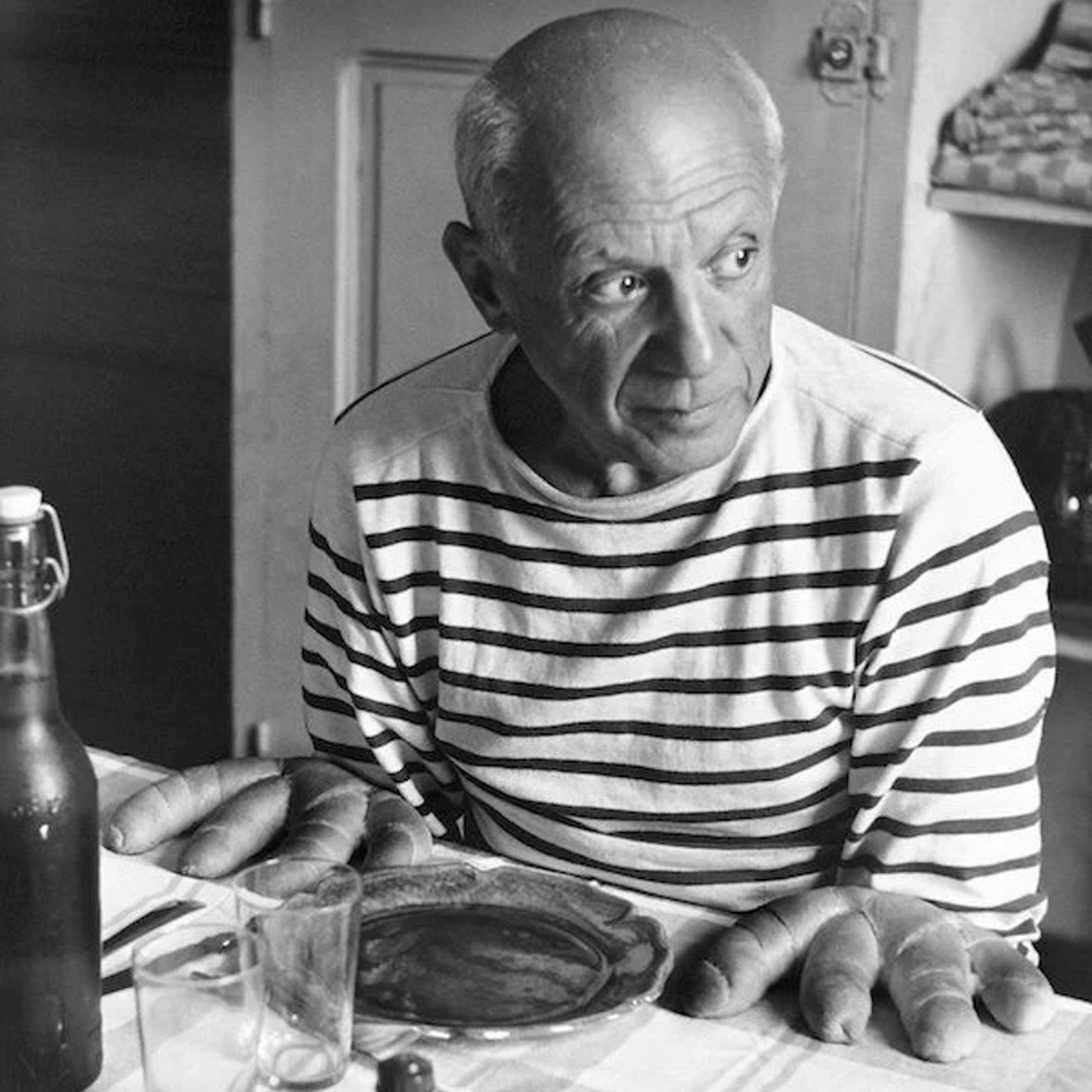 Pablo Picasso wearing the iconic French marinière featured in The Diary by Wools Boutique Uomo