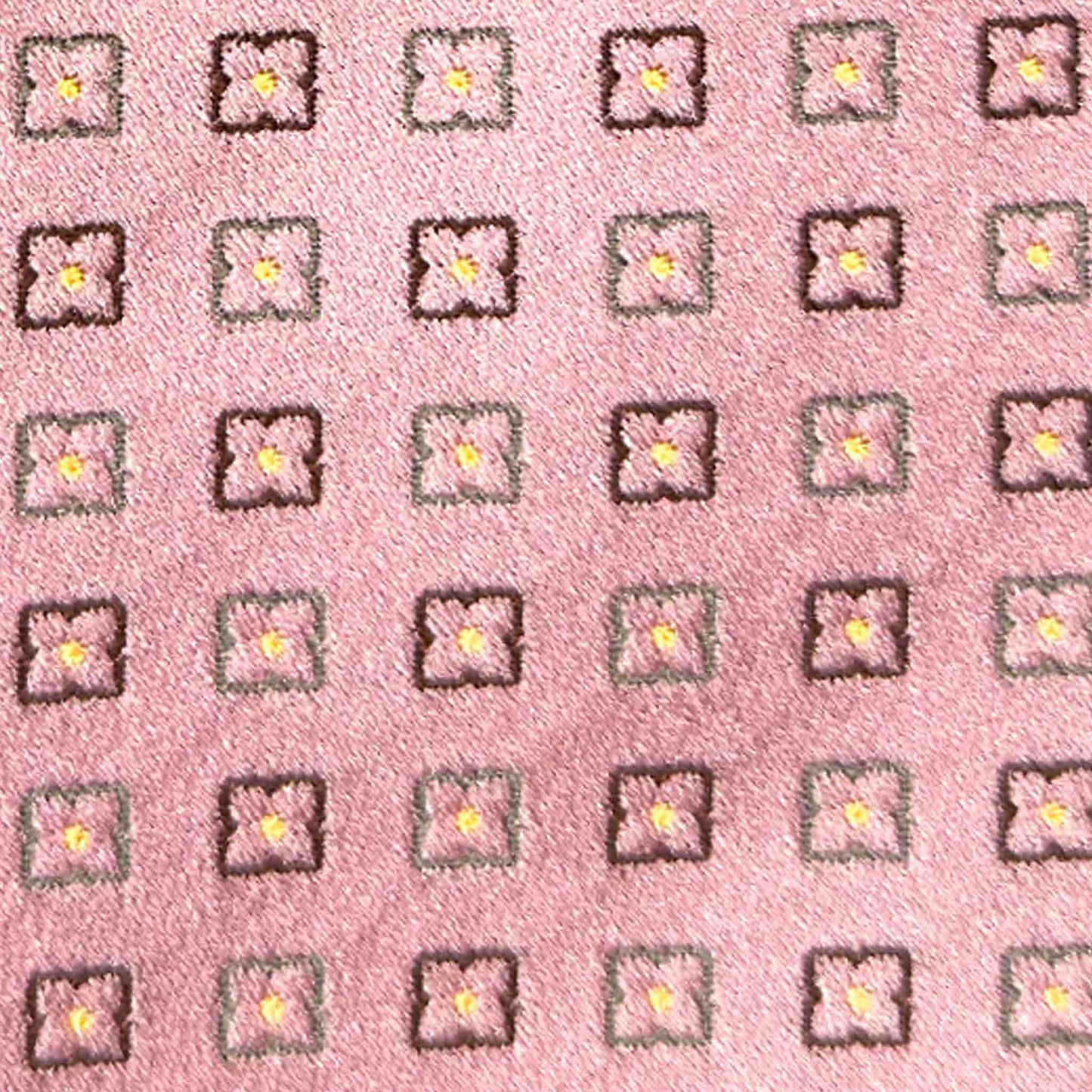 Men’s clothing boutique Geneva silk tie geometric diamond detail navy yellow
