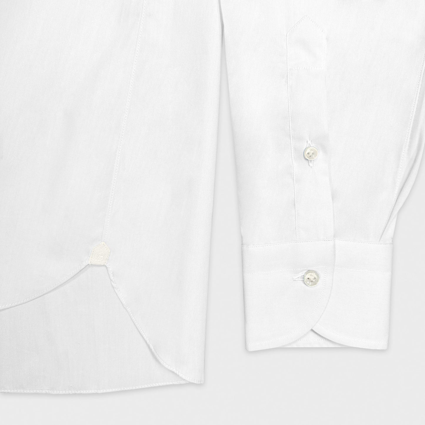 White Oxford Cotton Shirt Borriello Napoli.