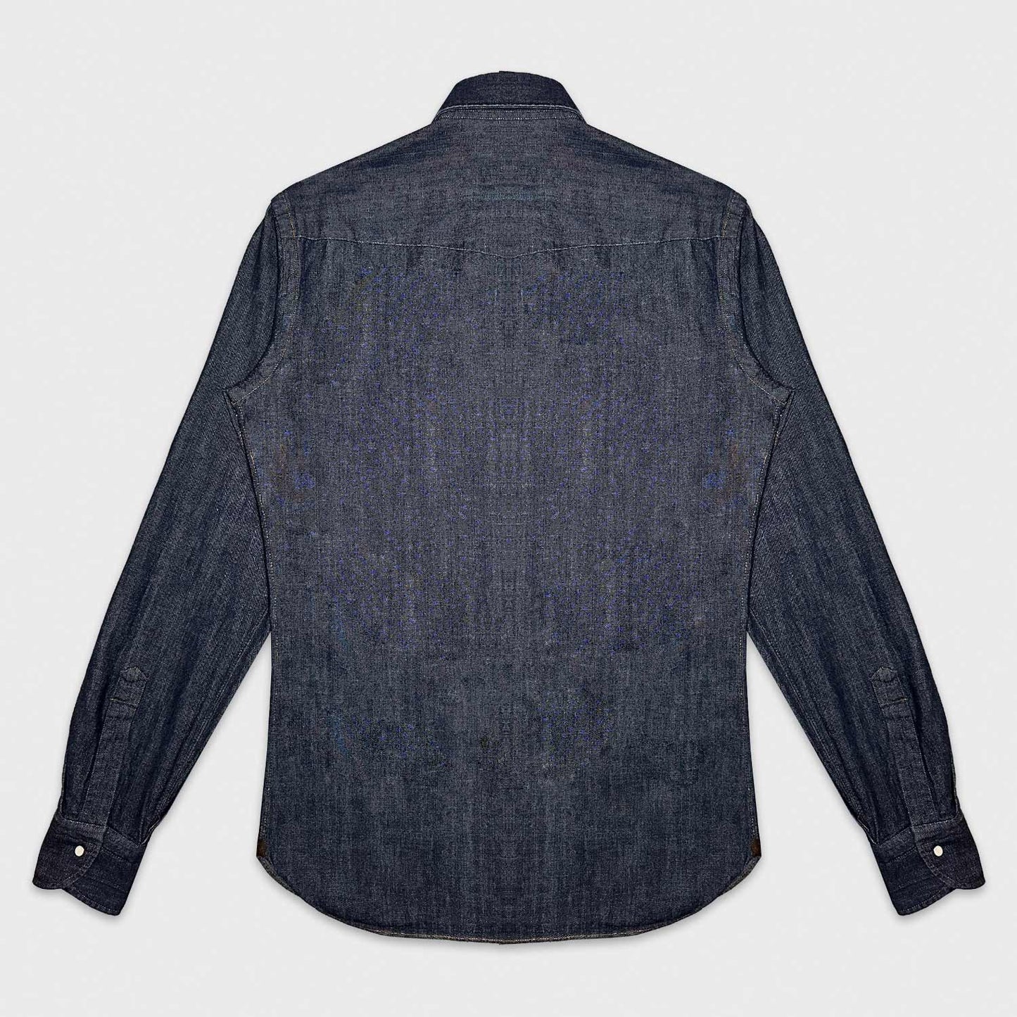 Borriello Dark Indigo Blue Western Denim Shirt