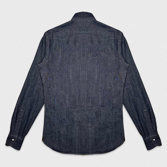 Borriello Dark Indigo Blue Western Denim Shirt