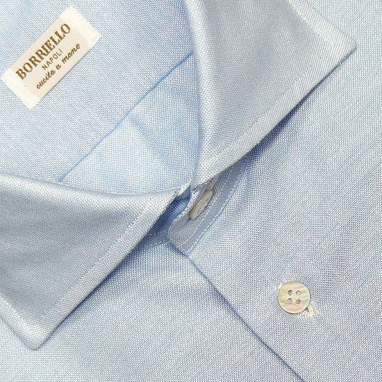 Light Blue Oxford Cotton Shirt Borriello Napoli.