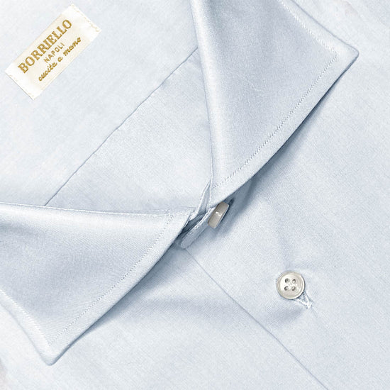 Borriello Light Blue Shirt Popeline Cotton-Wools Boutique Uomo