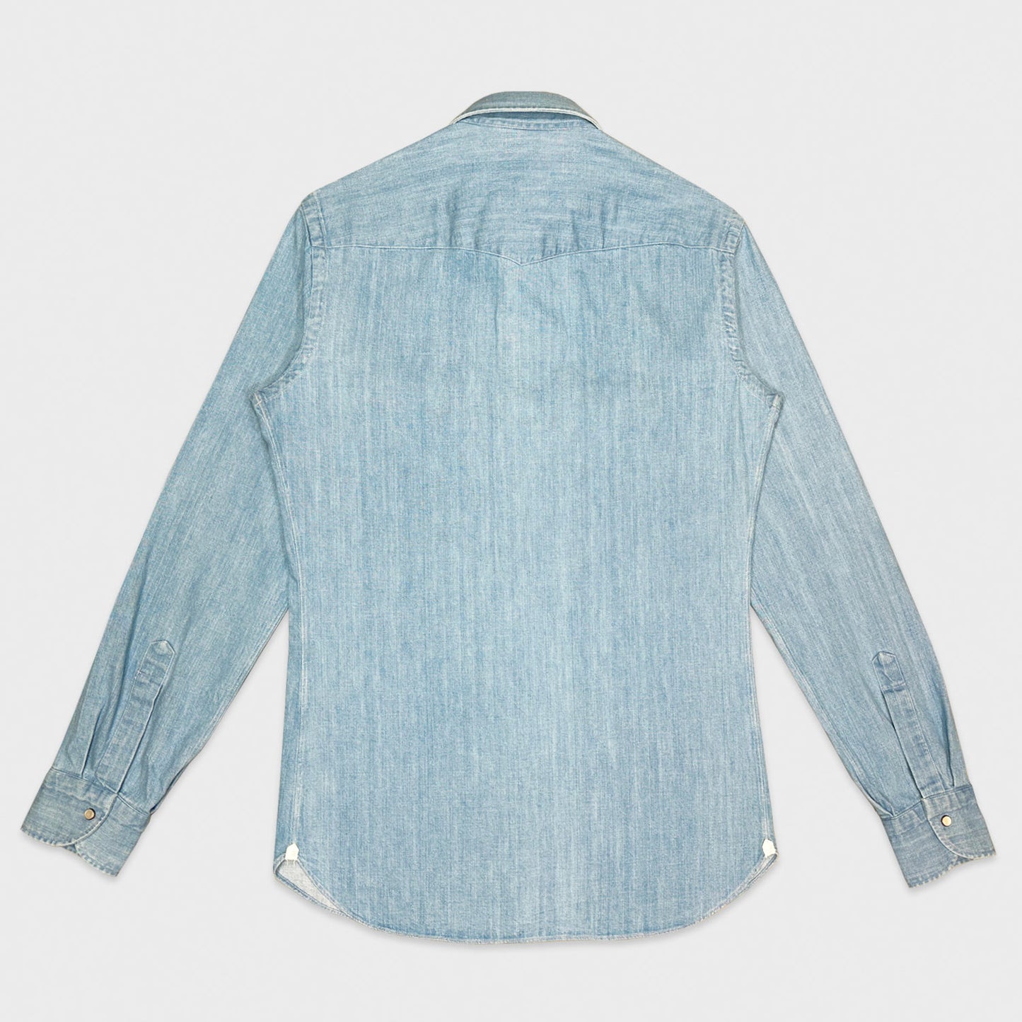 Borriello Light Blue Western Denim Shirt-Wools Boutique Uomo